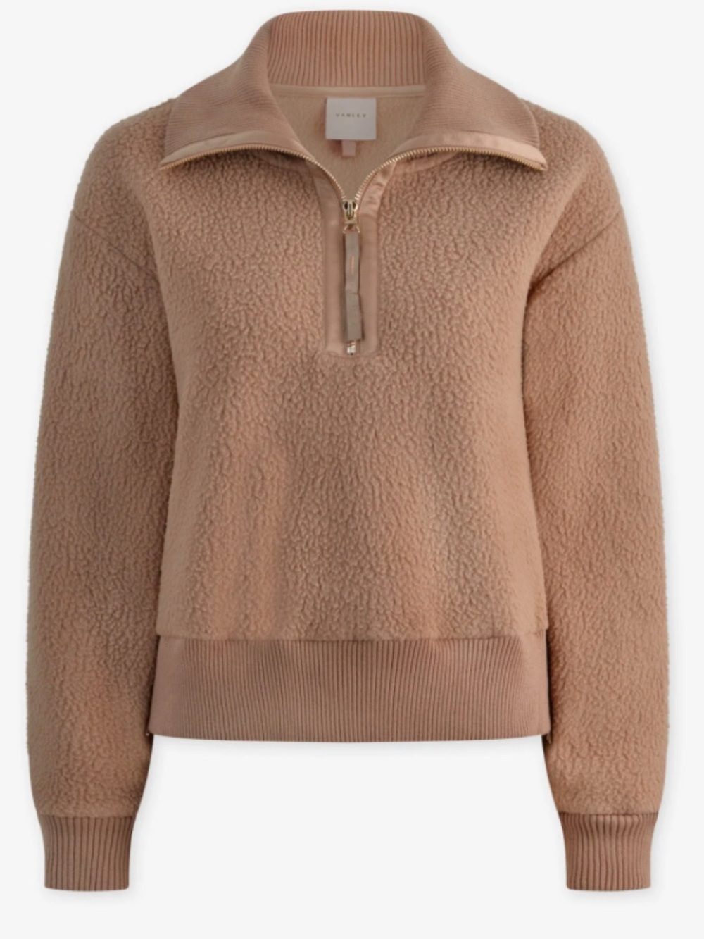 Varley Women's Roselle Half Zip Fleece Camel Tan Khaki Sz S Small